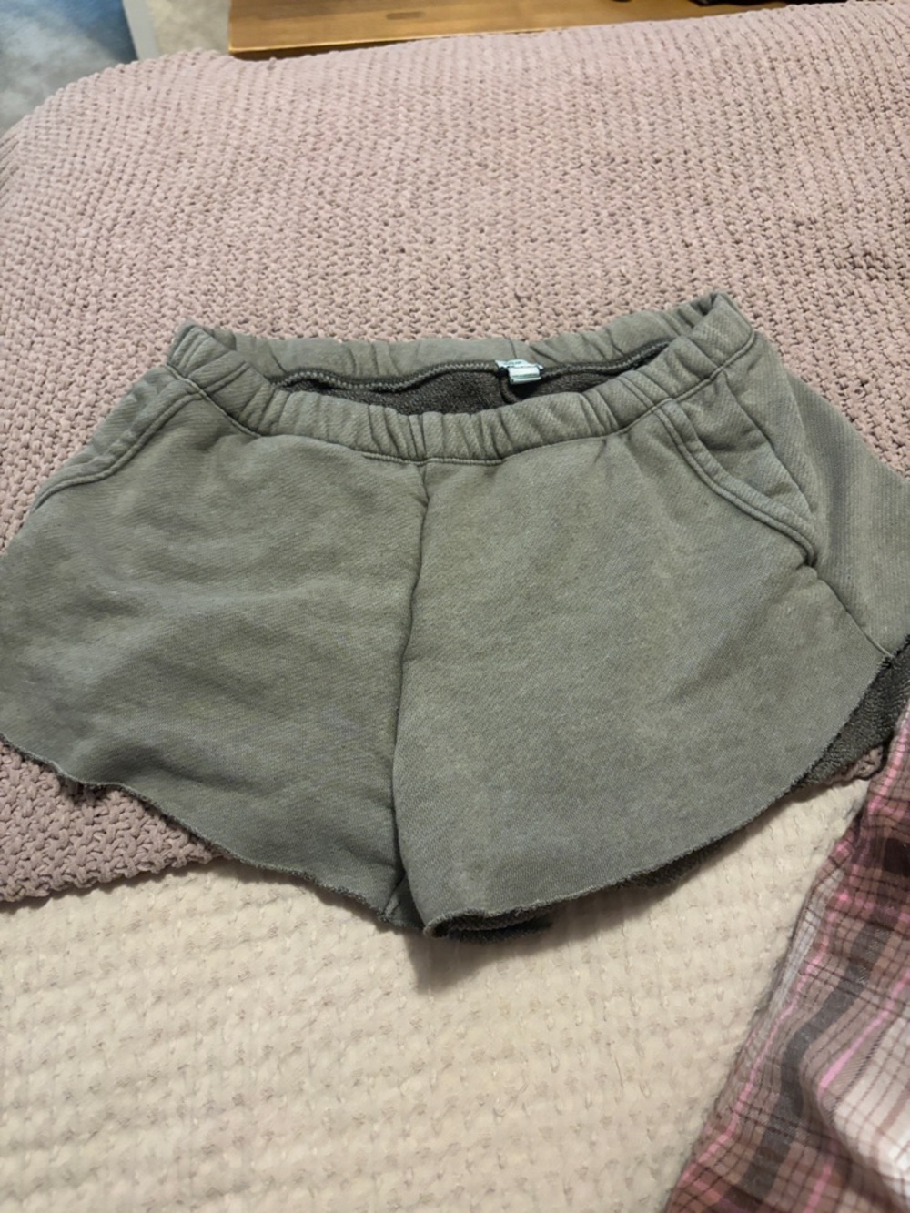 aerie Sage Green Knit Lounge Shorts